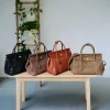 Italian Vegetable-Tanned Calfskin Thick Leather Handmade Business Bag - Handcrafted, Durable & Timeless