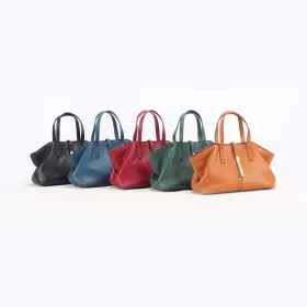 Chic Retro Vegetable-Tanned Leather Tote & Crossbody Bag – Timeless Style and Versatile Carry