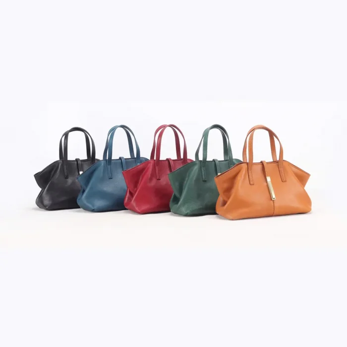 Chic Retro Vegetable-Tanned Leather Tote & Crossbody Bag – Timeless Style and Versatile Carry