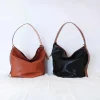 Italian Raffia Leather Bucket Bag – Effortless Elegance, Large Capacity & Timeless Style