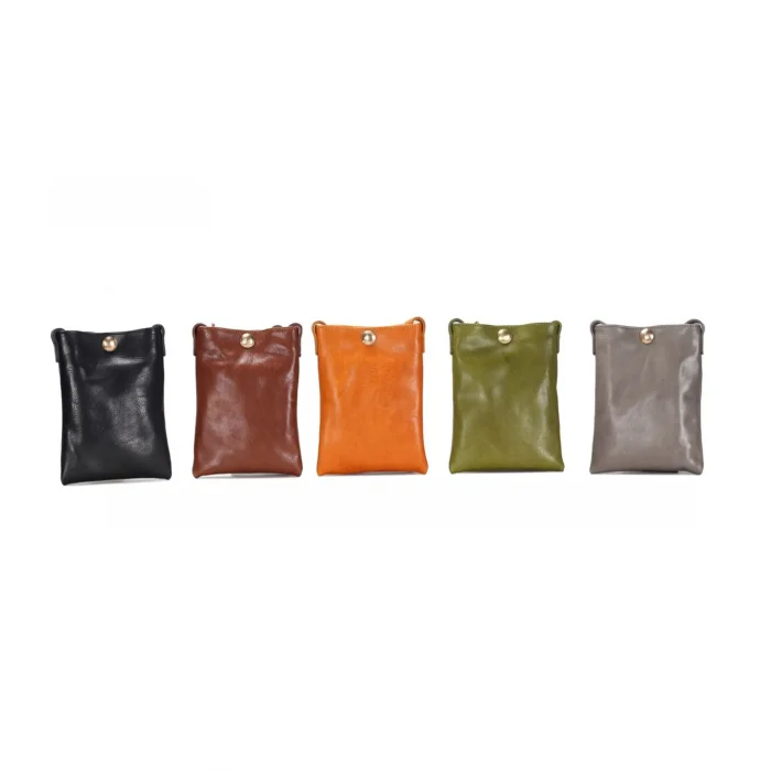 Simple & Lightweight Handmade Vegetable-Tanned Leather Shoulder & Crossbody Minimalist Bag