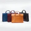 Premium Unisex Vegetable-Tanned Leather Briefcase