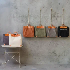 Handmade Canvas & Leather Small Tote – Versatile Handheld & Shoulder Bag
