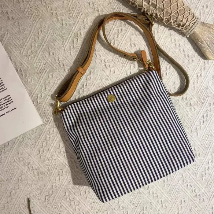 Creative Design Convertible Bag | Cotton Canvas & Full-Grain Vegetable-Tanned Leather