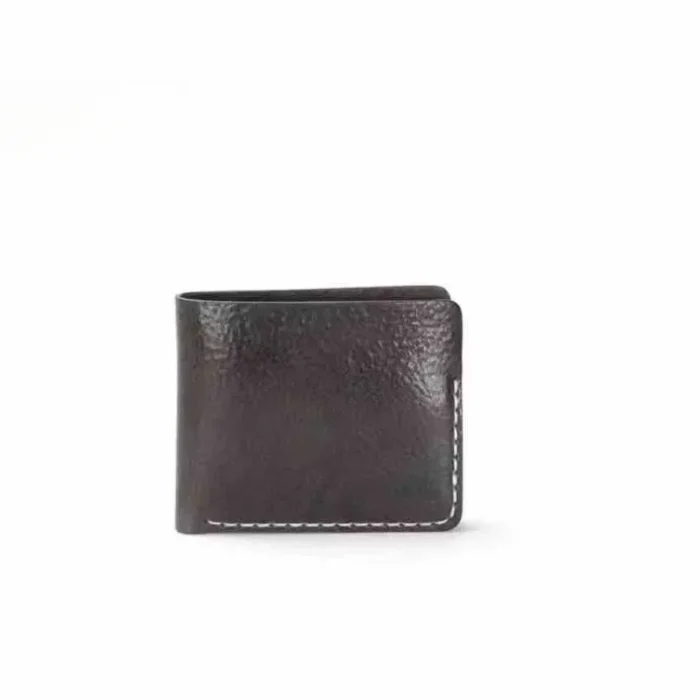 Handmade Vegetable-Tanned Leather Wallet & Card Holder – Compact, Durable & Stylish for Everyday Use Gray