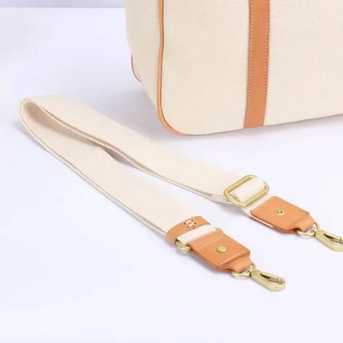 Adjustable and detachable crossbody strap on Original Canvas & Leather Tote Bag