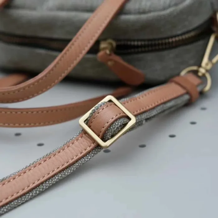 Stylish Multi-Way Handbag with stitched leather shoulder strap