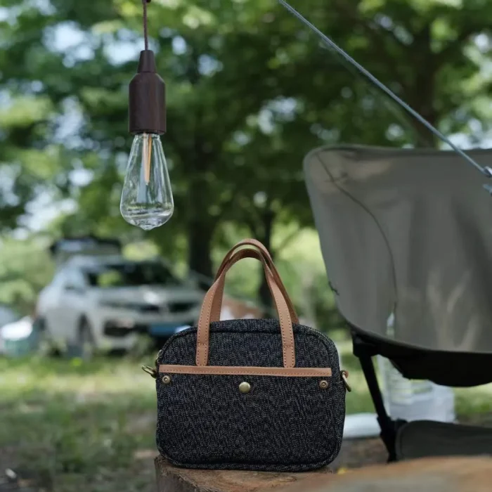 Stylish Multi-Way Handbag Pepper Salt Series – Pepper Black