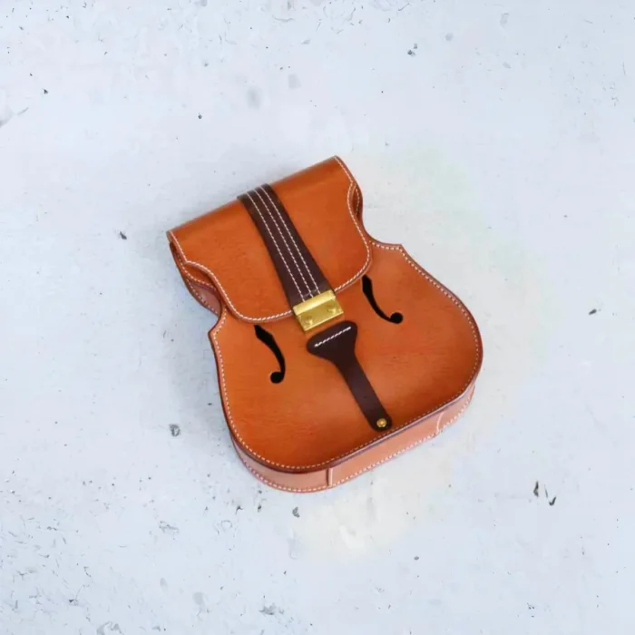 Violin-Inspired Handcrafted Leather Backpack