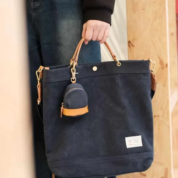 Handmade Vintage Tote Bag in Royal Blue – Bold modern accent