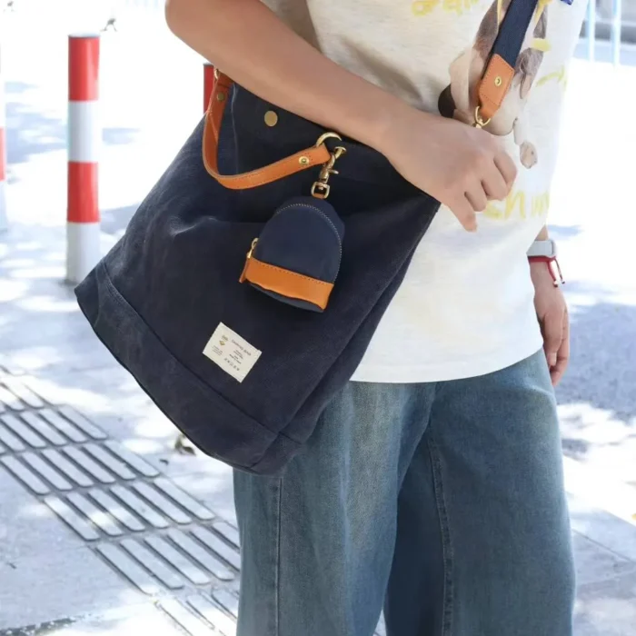 Crossbody style – Handmade Vintage Tote Bag with adjustable strap
