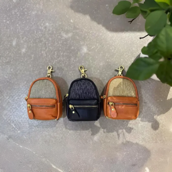 Mini Backpack Charm – Cute, Compact, Must-Have Pepper & Salt Everyday Organizer