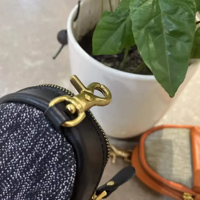 Mini Backpack Charm with ruler for scale, 3.35