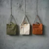 Canvas Leather Tote Bag for Commuters | Practical & Chic | AMAZING Capacity for 14" Laptop