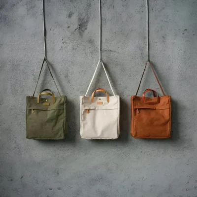Canvas Leather Tote Bag for Commuters | Practical & Chic | AMAZING Capacity for 14" Laptop