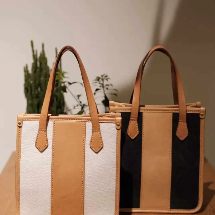 Everyday Charm, Redefined: The Leather & Canvas Mini Tote