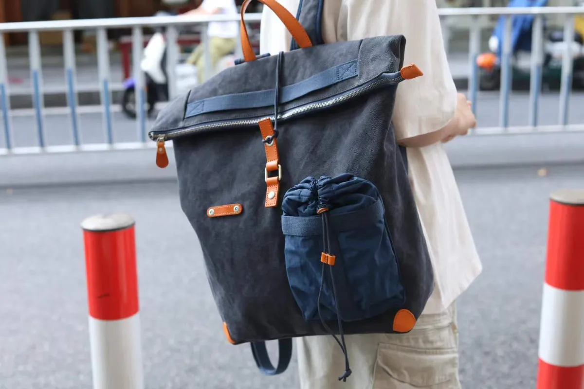 Essential Roll Top Canvas Outdoor Backpack for Camping & Travel - Image 7