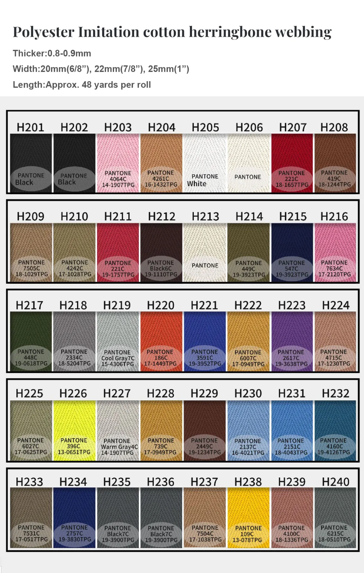 Thick Polyester Herringbone Webbing for Handmade Bag Binding and Edge Finishing - Image 2